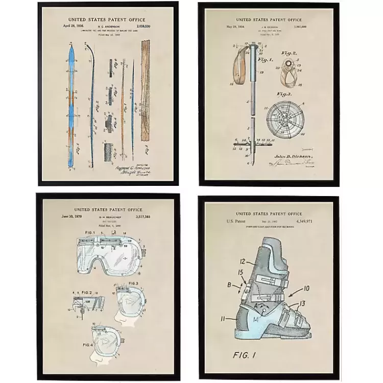 Snow Skiing Patents Framed Art Prints>Kirklands Home Clearance