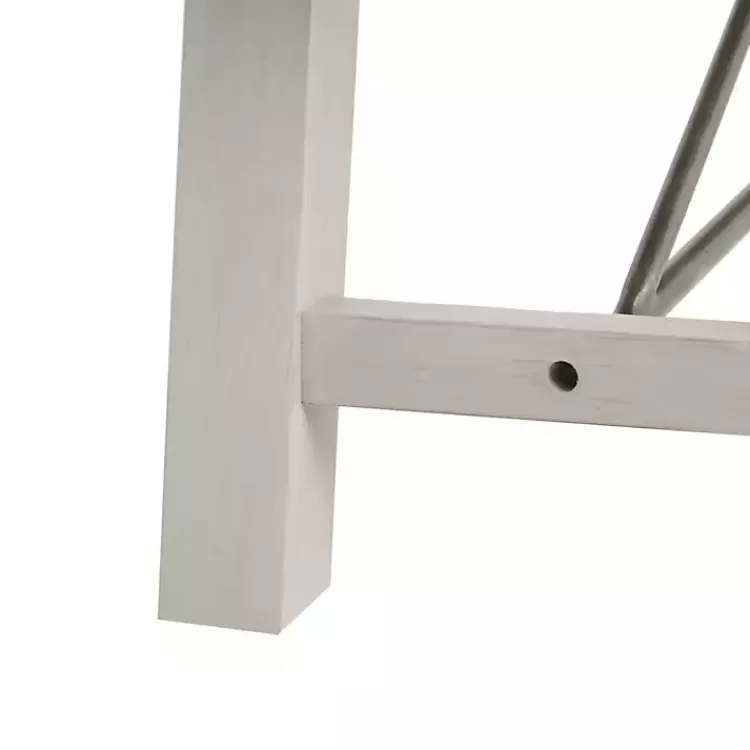 sofia_white_wooden_dining_bench_with_metal_bars_6.webp Sofia Wooden Dining Bench with Metal Bars>Kirklands Home Clearance