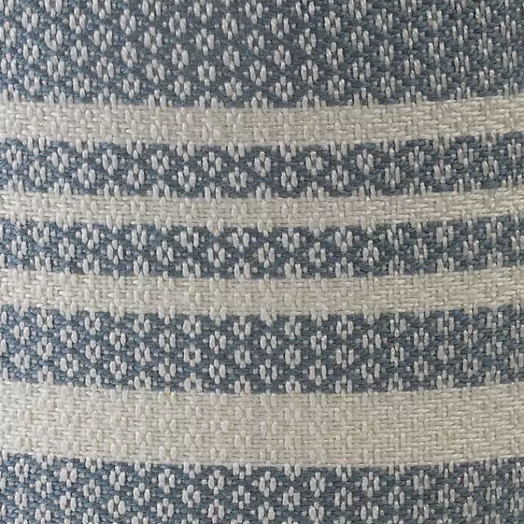 Soft Blue Simple Stripe Outdoor Pouf>Kirklands Home New