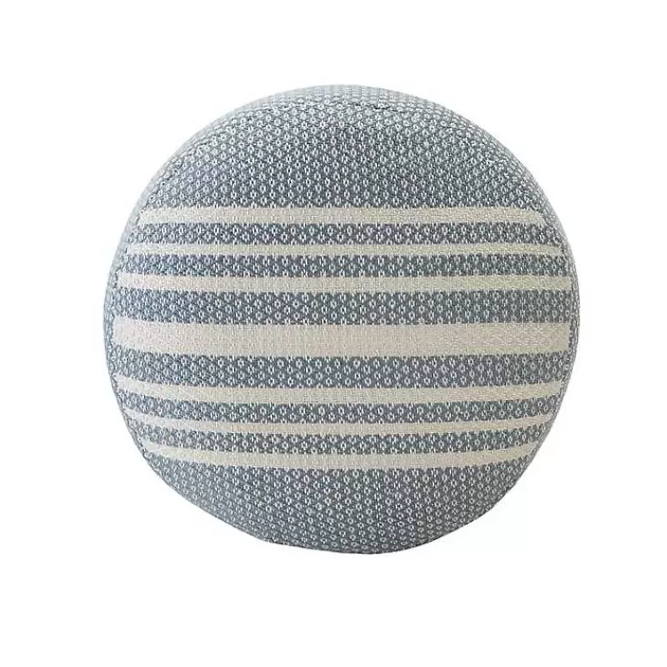 soft_blue_simple_stripe_outdoor_pouf_2.webp Soft Blue Simple Stripe Outdoor Pouf>Kirklands Home New