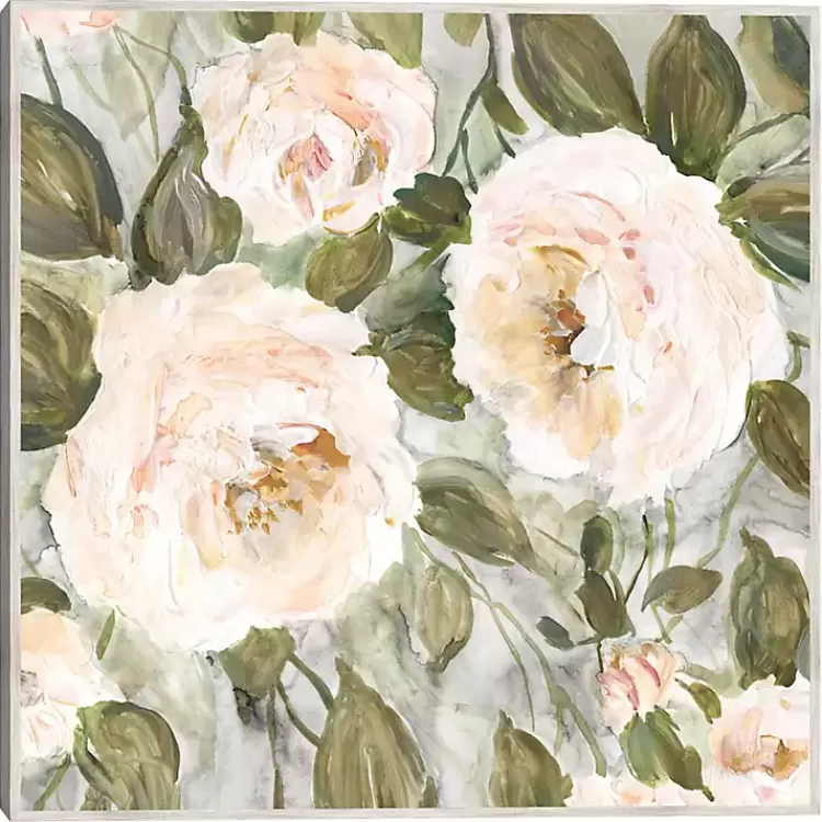 Soft California Roses Framed Canvas Art>Kirklands Home Cheap