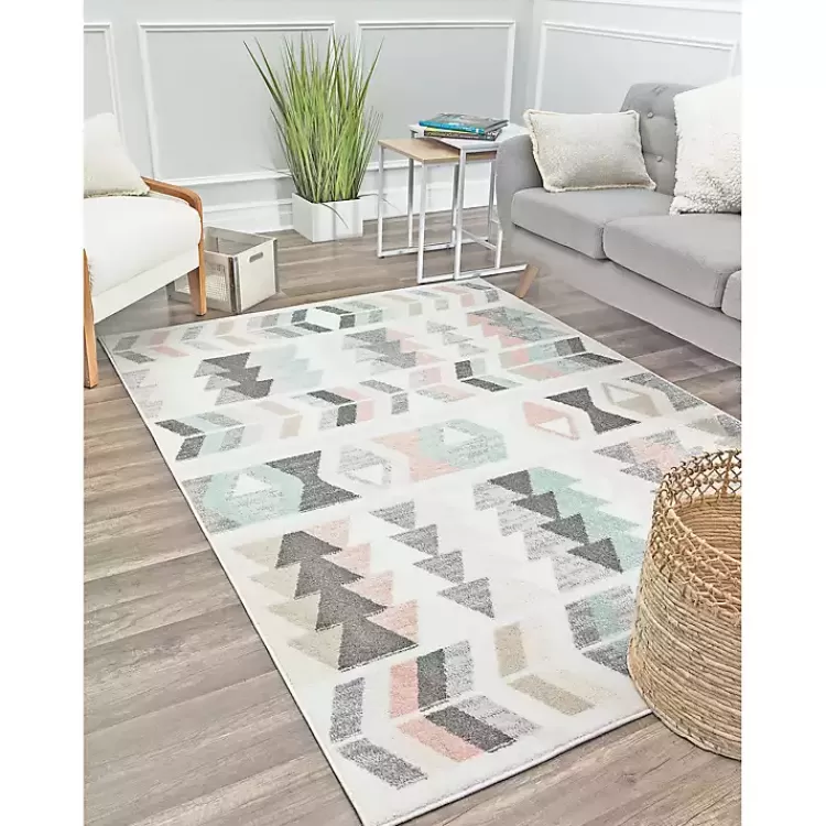 Soft Hues Geometric Area Rug, 8x10>Kirklands Home New