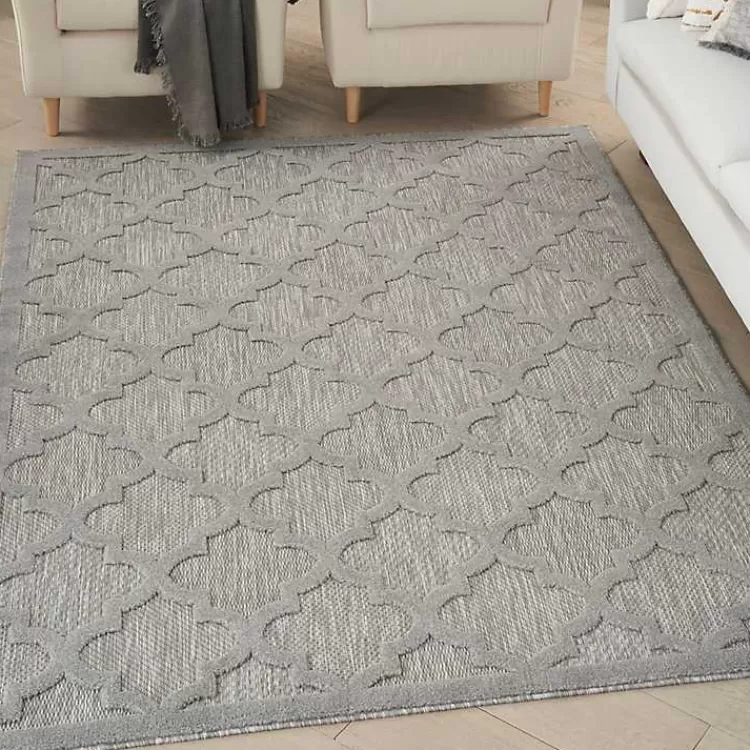 soft_silver_trellis_outdoor_area_rug_x_5.webp Soft Silver Trellis Outdoor Area Rug, 4x6>Kirklands Home Outlet