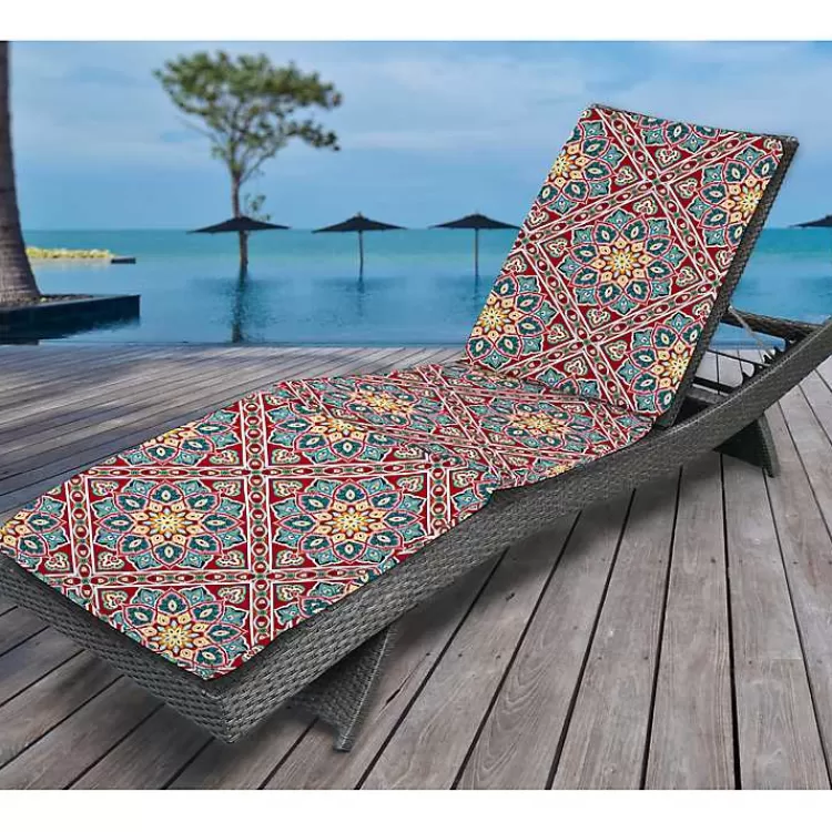 Solano Flowers Outdoor Chaise Cushion>Kirklands Home Hot