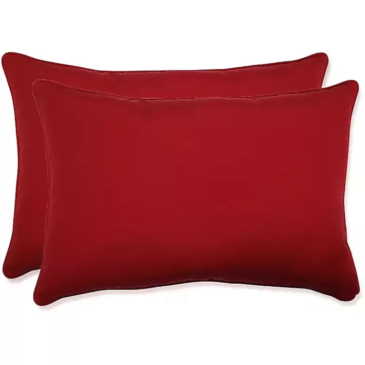 Solid Outdoor Lumbar Pillows, Set of 2>Kirklands Home Cheap