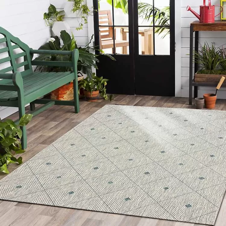 Solitaire Sun Shower Outdoor Area Rug, 5x8>Kirklands Home Outlet