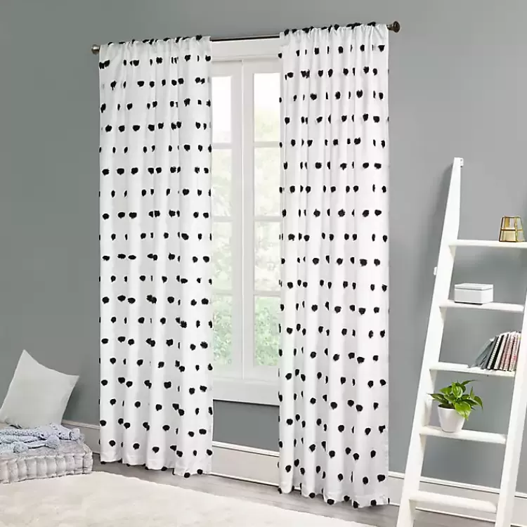 Sophie Black Pom Pom Curtain Panel, 63 in.>Kirklands Home Cheap