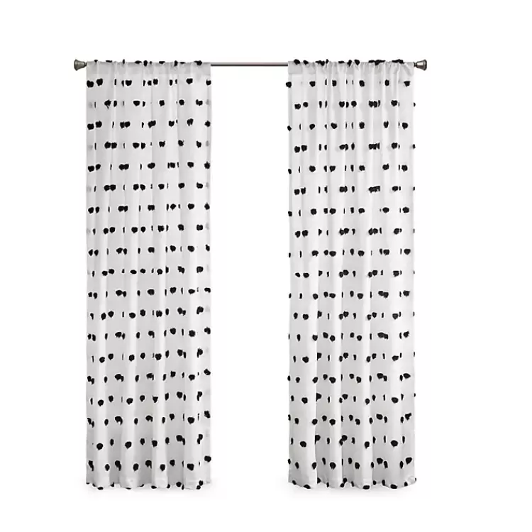 Sophie Black Pom Pom Curtain Panel, 63 in.>Kirklands Home Cheap