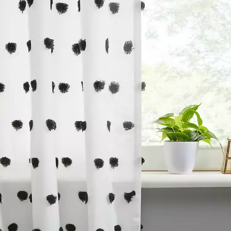 sophie_black_pom_pom_curtain_panel__in_5.webp Sophie Black Pom Pom Curtain Panel, 63 in.>Kirklands Home Cheap