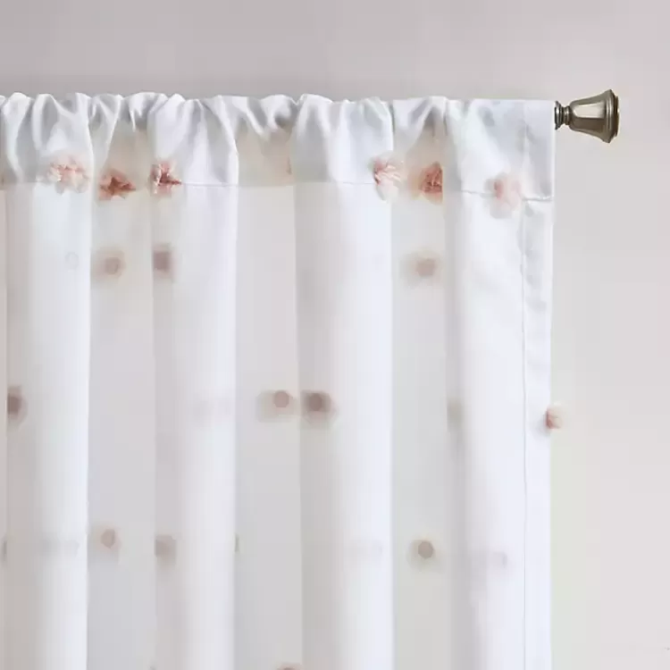 sophie_blush_pom_pom_curtain_panel__in_3.webp Sophie Blush Pom Pom Curtain Panel, 84 in.>Kirklands Home Fashion