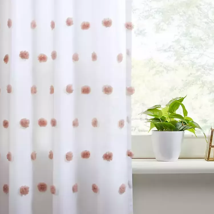 sophie_blush_pom_pom_curtain_panel__in_5.webp Sophie Blush Pom Pom Curtain Panel, 84 in.>Kirklands Home Fashion