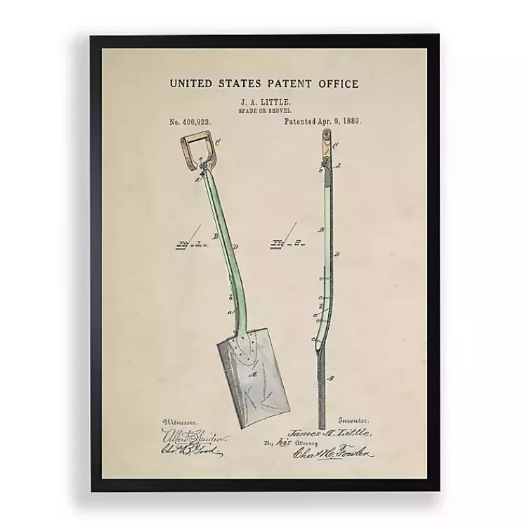 Spade Patent Framed Art Print>Kirklands Home Discount