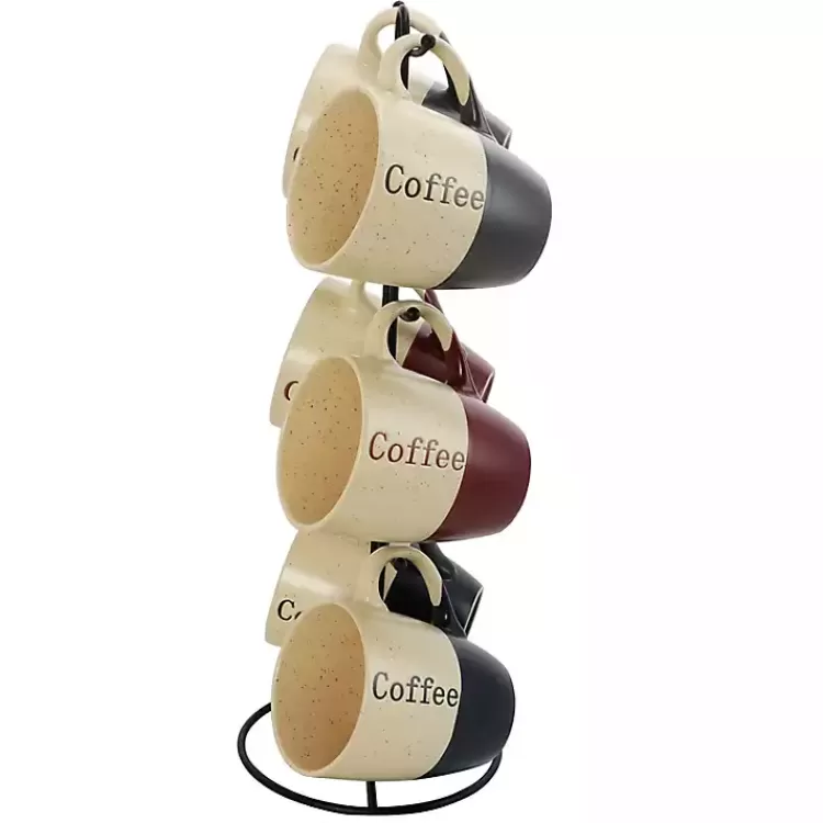 Speckled 6-pc. Coffee Mugs with Stand>Kirklands Home Shop
