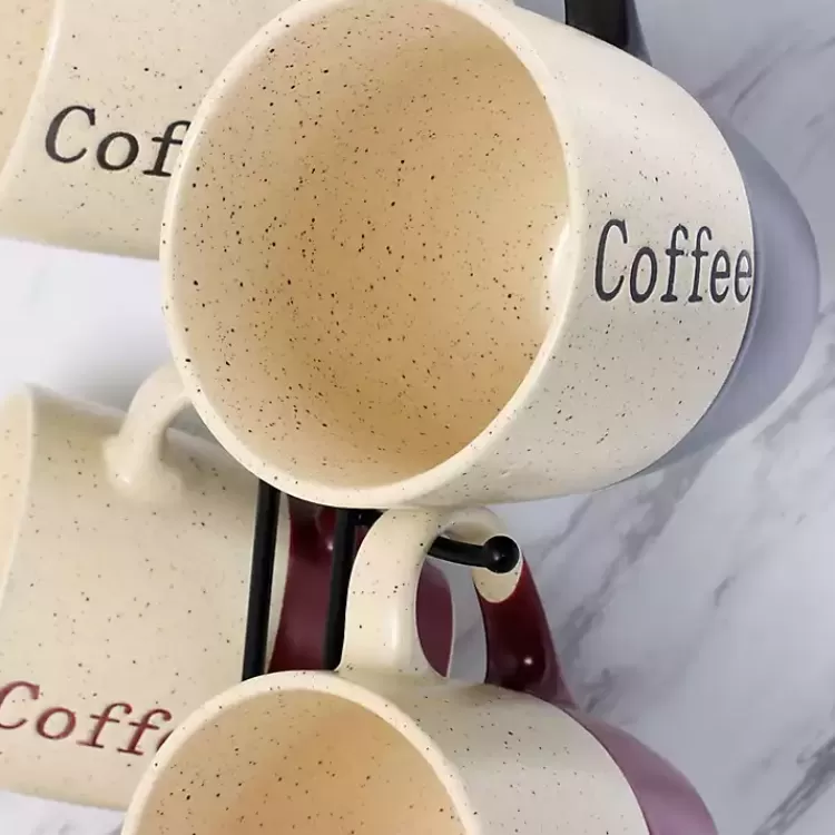 speckled_pc_coffee_mugs_with_stand_2.webp Speckled 6-pc. Coffee Mugs with Stand>Kirklands Home Shop