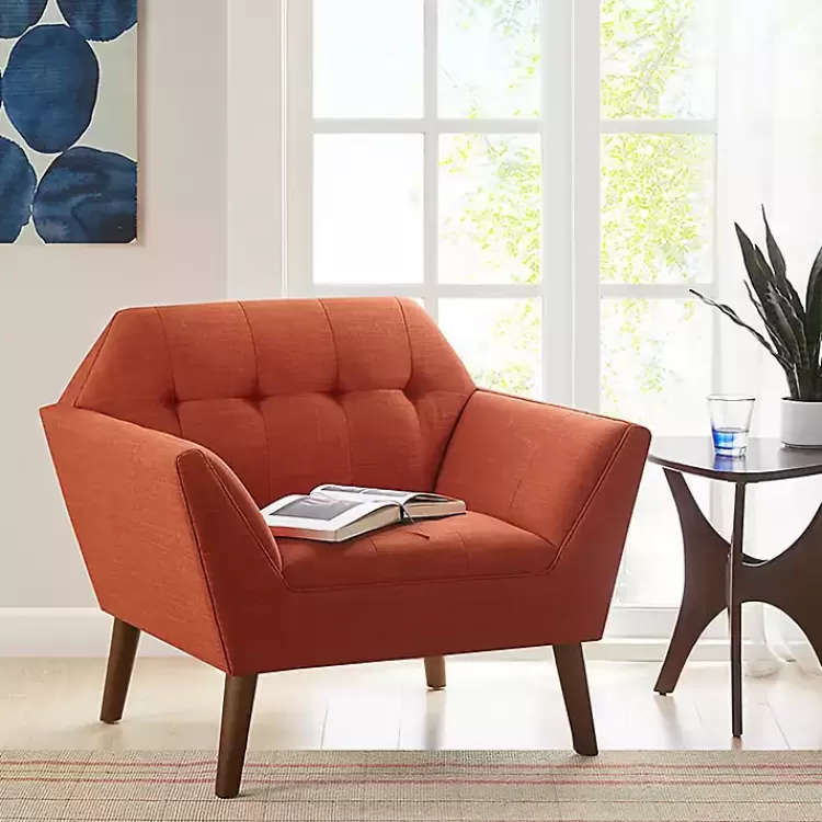 Spice Button Tufted Accent Chair>Kirklands Home Sale