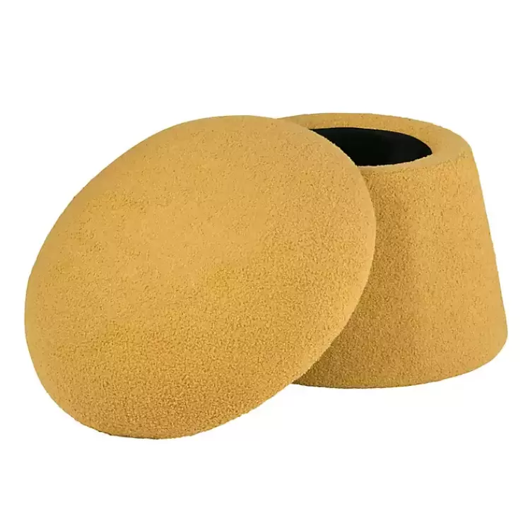 Spice Boucle Mushroom Storage Ottoman>Kirklands Home Cheap