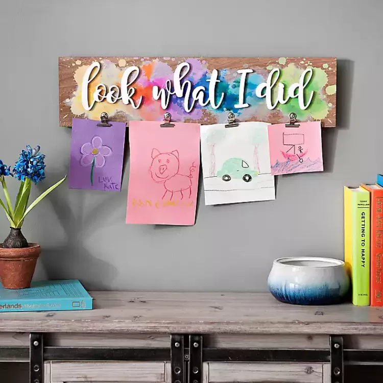Splattered Look What I Did Plaque with Clips>Kirklands Home Cheap