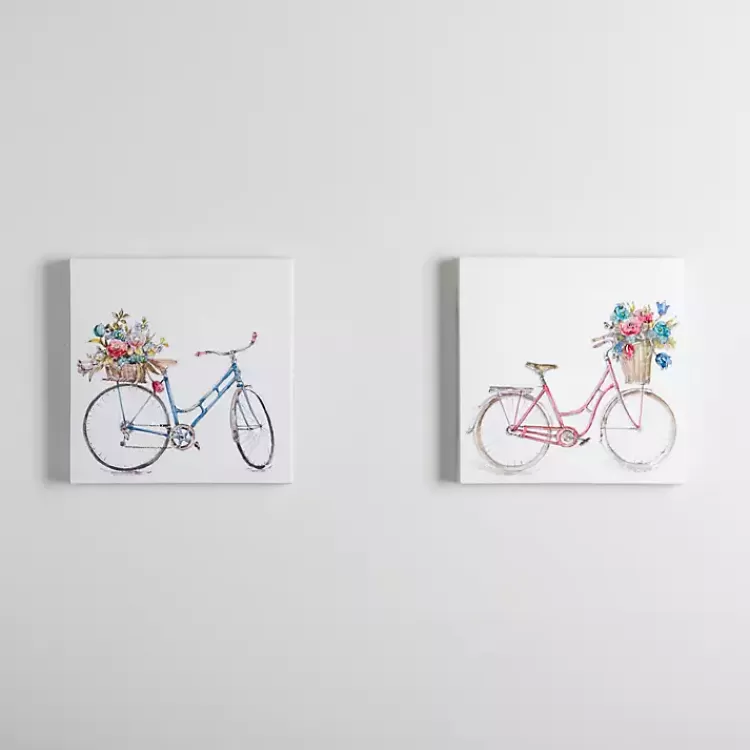 Spring Bicycles Canvas Art Prints, Set of 2>Kirklands Home Online