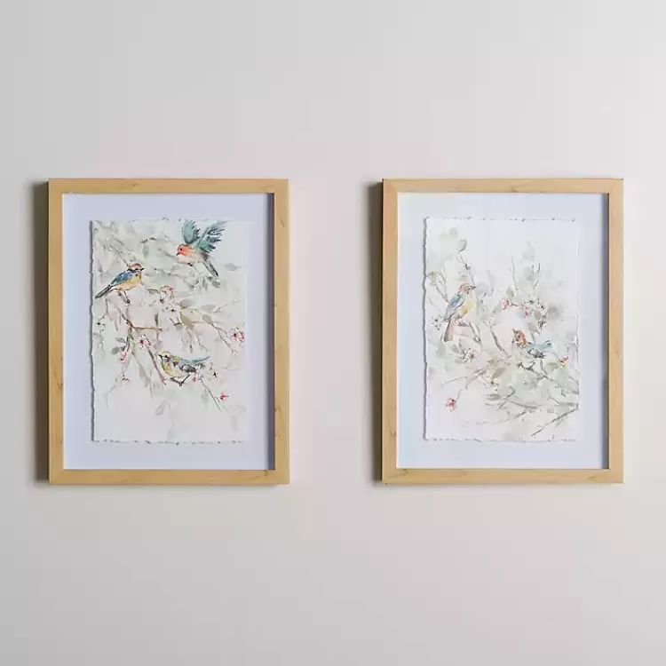 Spring Birds on Branch Framed Art Prints, Set of 2>Kirklands Home Best