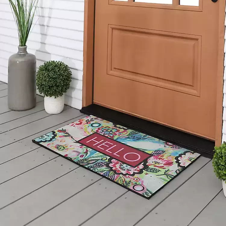 Spring Sunset Floral Doormat>Kirklands Home Best