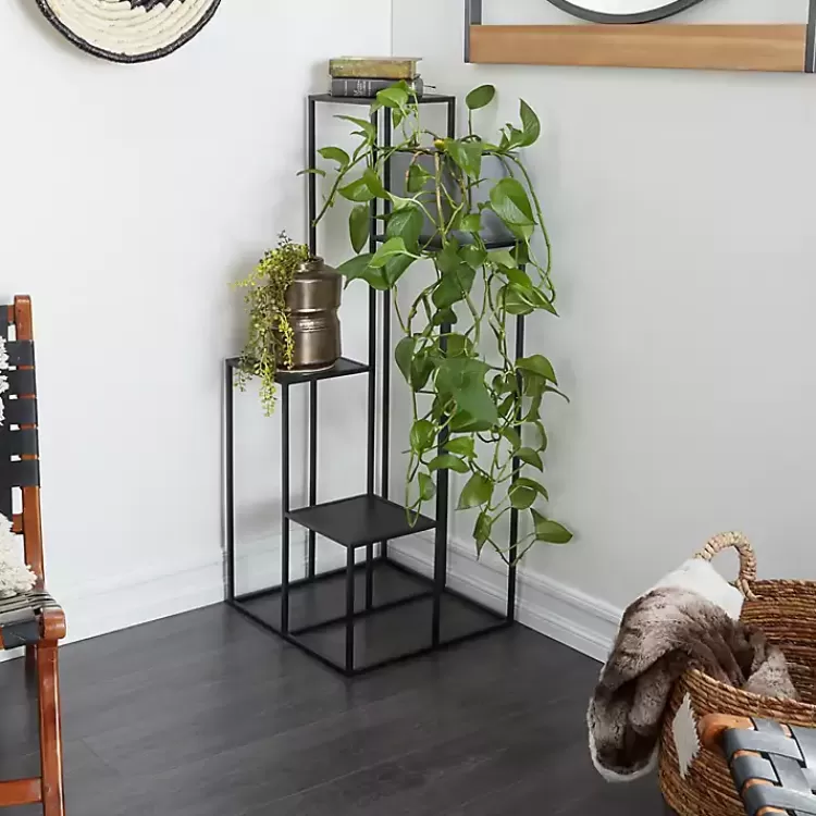 Square Iron Frame 4-Tier Plant Stand>Kirklands Home Shop