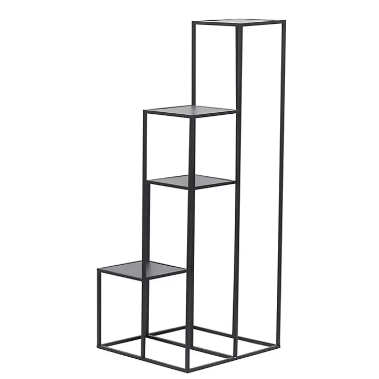 square_black_iron_frame_tier_plant_stand_2.webp Square Iron Frame 4-Tier Plant Stand>Kirklands Home Shop