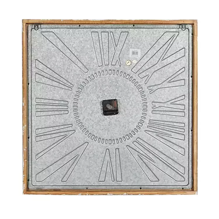 square_galvanized_metal_wall_clock_4.webp Square Galvanized Metal Wall Clock>Kirklands Home Cheap