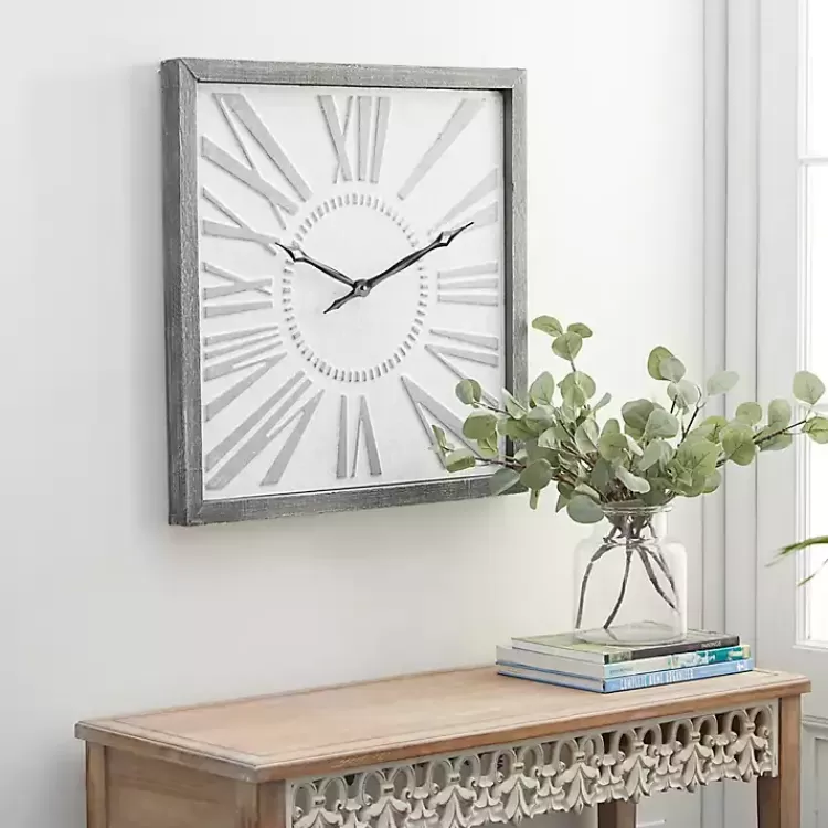 square_galvanized_metal_wall_clock_6.webp Square Galvanized Metal Wall Clock>Kirklands Home Cheap