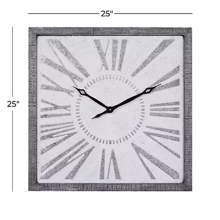 square_galvanized_metal_wall_clock_7.webp Square Galvanized Metal Wall Clock>Kirklands Home Cheap