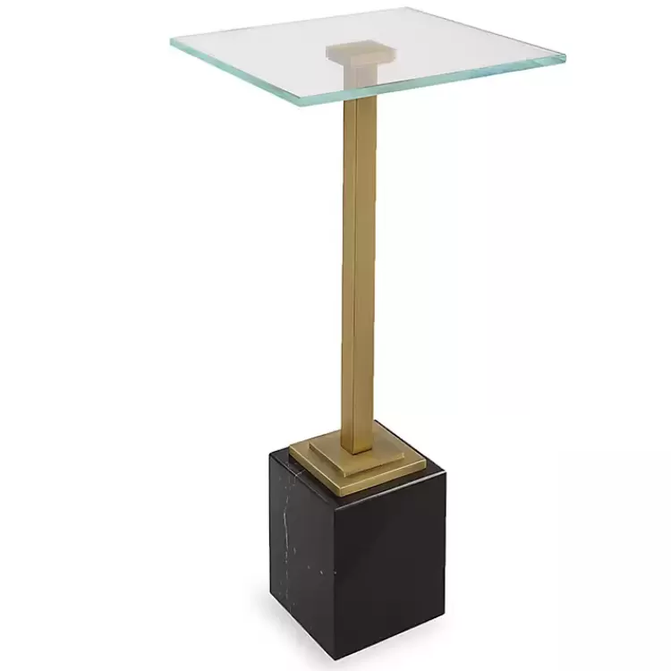 Square Glass and Marble Accent Table>Kirklands Home Discount