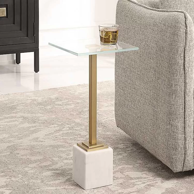 square_glass_and_white_marble_accent_table_5.webp Square Glass and Marble Accent Table>Kirklands Home Hot