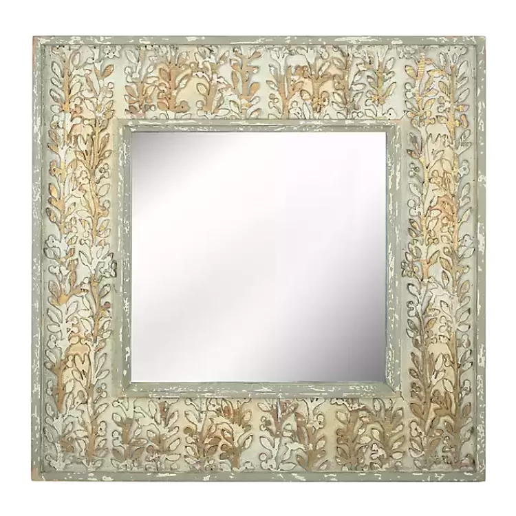 Square Gold Leaves Wall Mirror>Kirklands Home Best