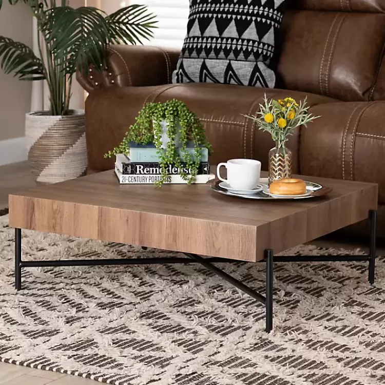square_light_brown_wood_x_base_coffee_table_4.webp Square Light Wood X Base Coffee Table>Kirklands Home Outlet