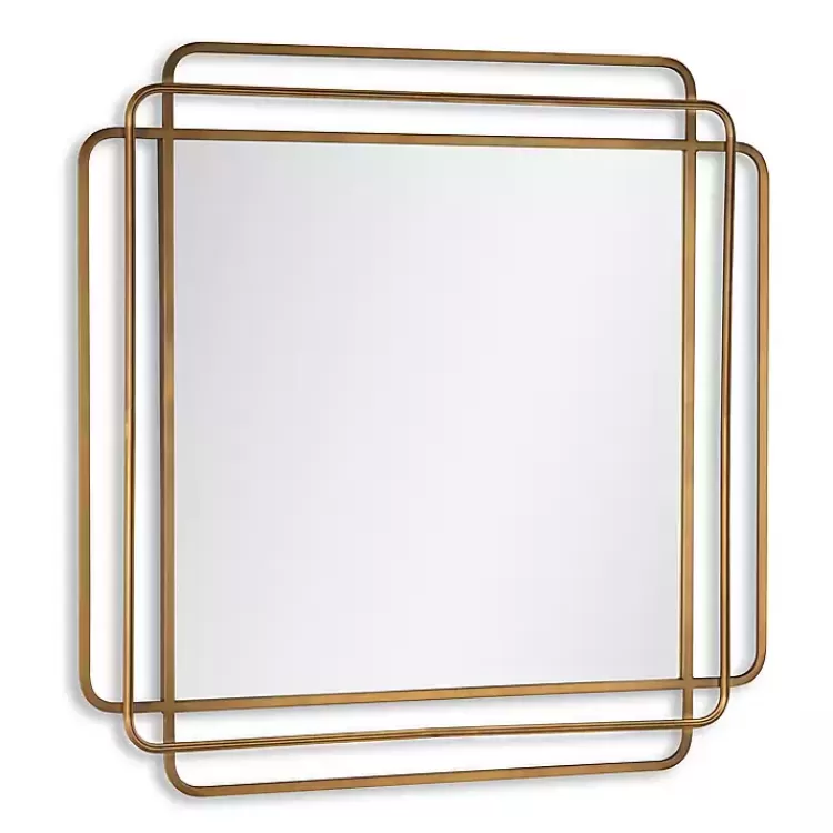 Square Shayan Bronze Metal Wall Mirror>Kirklands Home Clearance