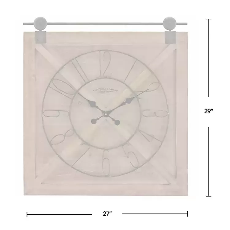 square_wood_barn_door_wall_clock_3.webp Square Wood Barn Door Wall Clock>Kirklands Home Cheap