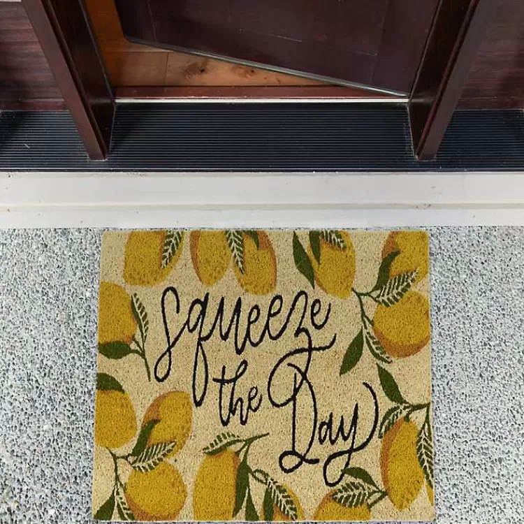 squeeze_the_day_coir_doormat_2.webp Squeeze the Day Coir Doormat>Kirklands Home Sale