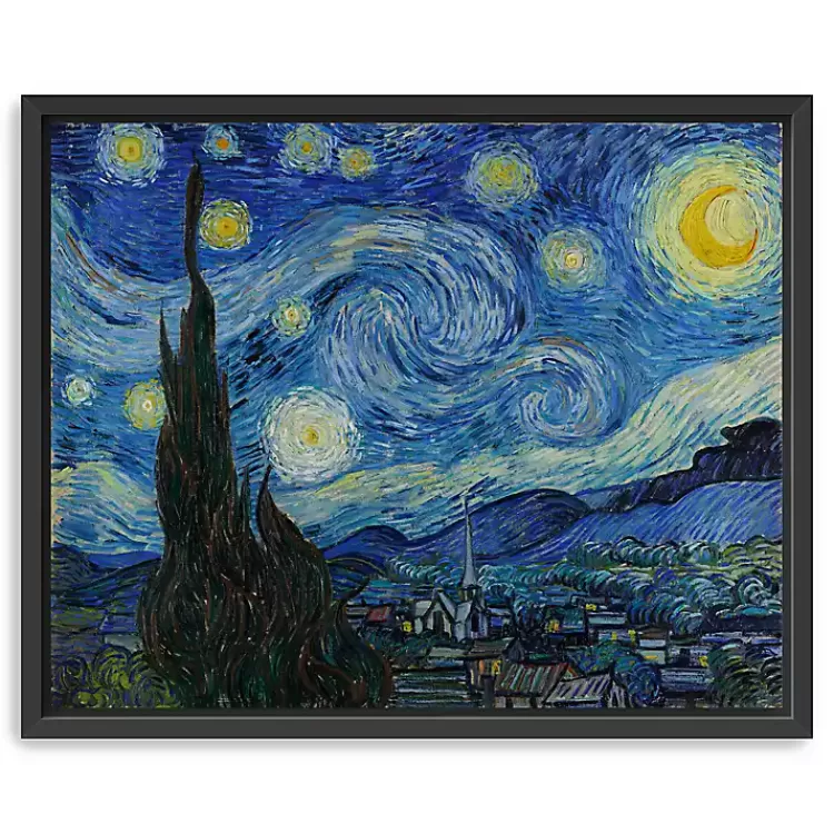 Starry Night Framed Canvas Art Print, 18x22>Kirklands Home Shop