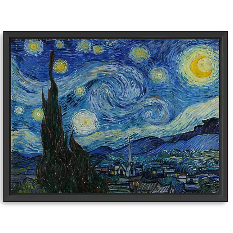 Starry Night Framed Canvas Art Print, 32x42>Kirklands Home Discount