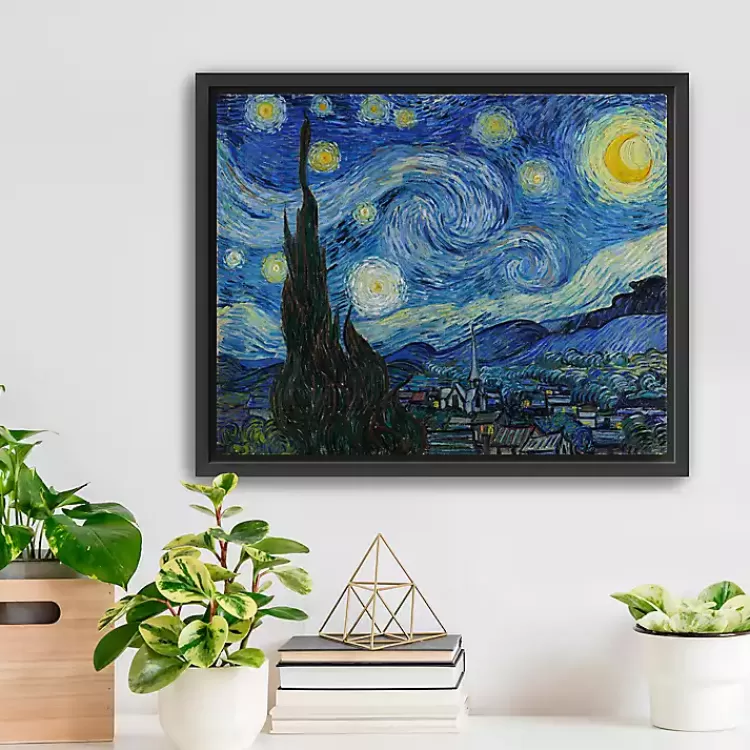 Starry Night Framed Canvas Art Print, 18x22>Kirklands Home Shop