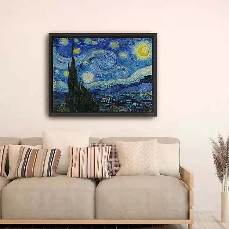 Starry Night Framed Canvas Art Print, 32x42>Kirklands Home Discount