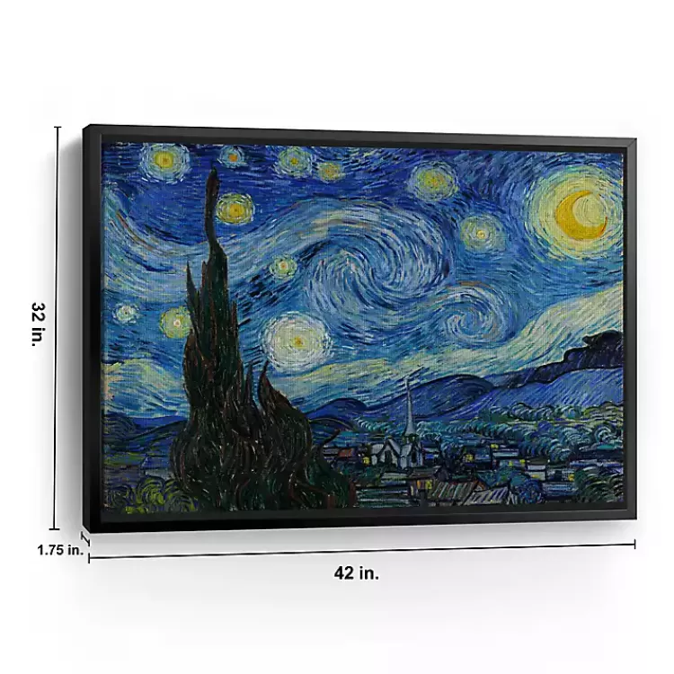 starry_night_framed_canvas_art_print_x_2.webp Starry Night Framed Canvas Art Print, 32x42>Kirklands Home Discount