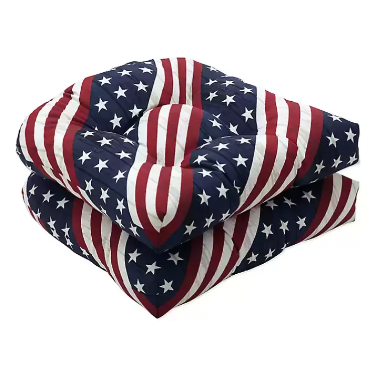 Stars & Stripes Tufted Outdoor Cushions, Set of 2>Kirklands Home Cheap