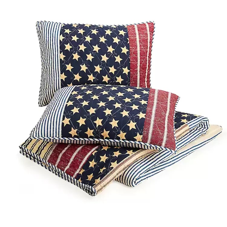 stars_and_striped_patch_pc_king_quilt_set_5.webp Stars and Striped Patch 3-pc. King Quilt Set>Kirklands Home Outlet