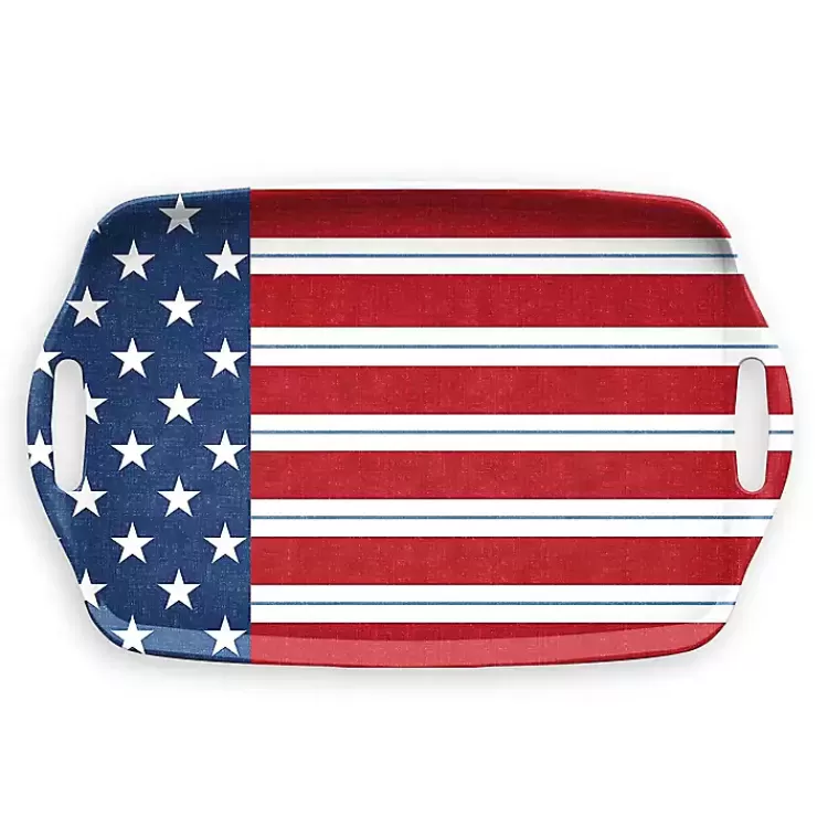 Stars and Stripes Melamine Serving Tray>Kirklands Home Outlet