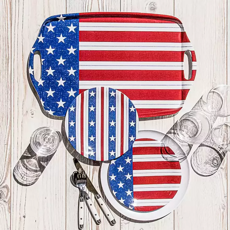 Stars and Stripes Melamine Serving Tray>Kirklands Home Outlet