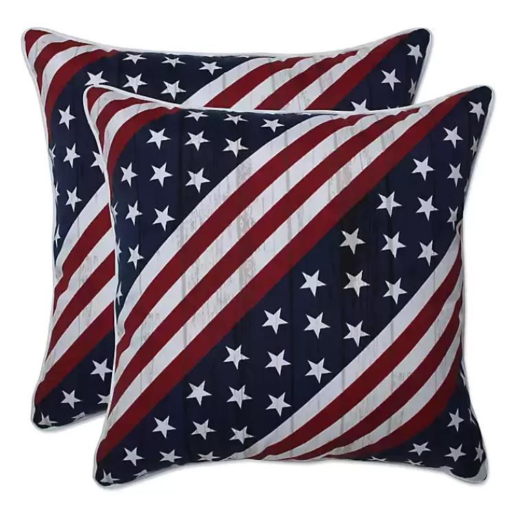 Stars and Stripes Outdoor Throw Pillows, Set of 2>Kirklands Home Best Sale