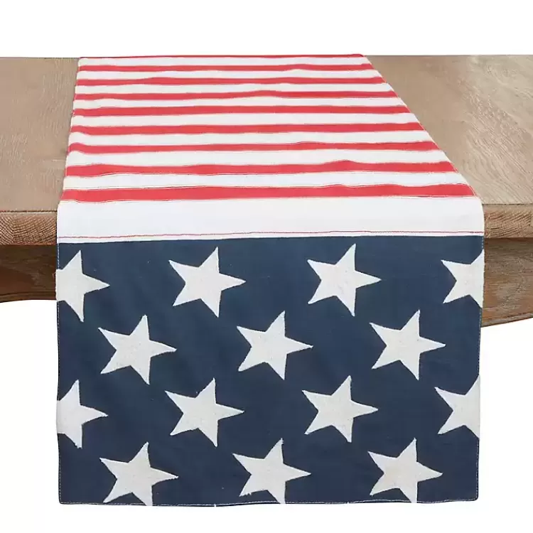 Stars and Stripes Patriotic Table Runner>Kirklands Home Cheap