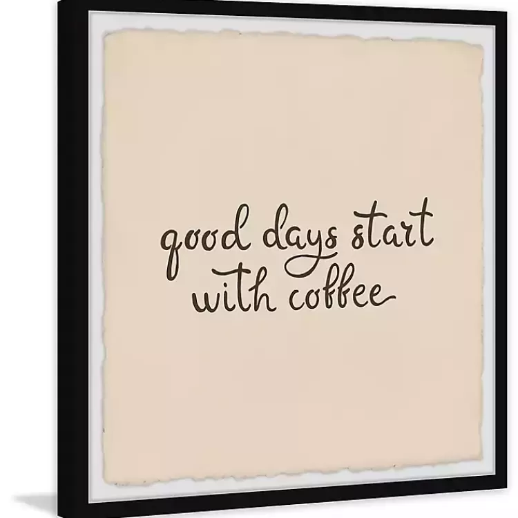 Start with Coffee Framed Wall Plaque>Kirklands Home Cheap
