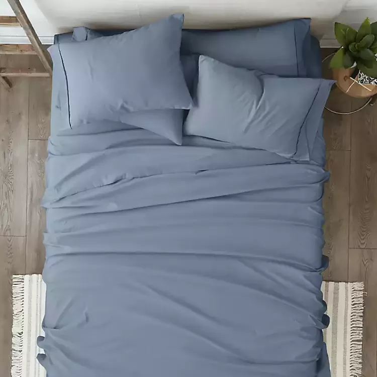 stone_blue_pc_twin_sheet_set_2.webp Stone 4-pc. Twin Sheet Set>Kirklands Home Clearance