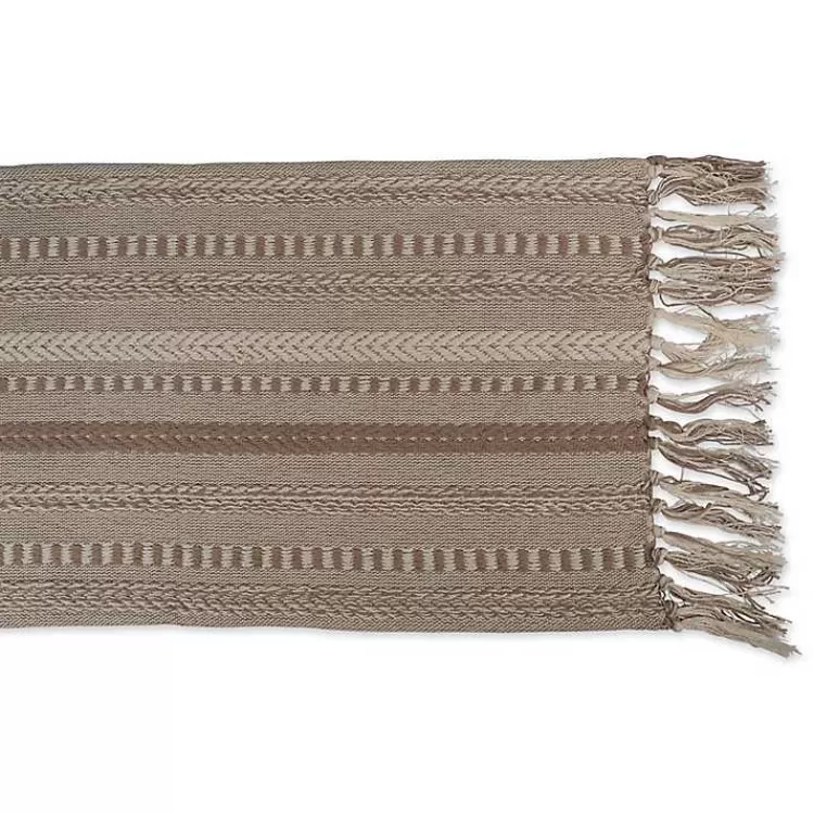 stone_braided_stripe_table_runner__in_4.webp Stone Braided Stripe Table Runner, 108 in.>Kirklands Home Best Sale